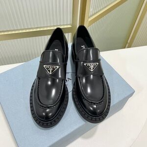 Prada black women's loafers